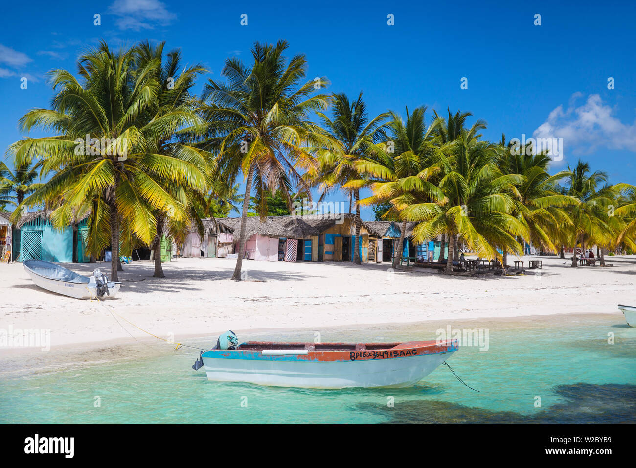 Dominikanische Republik, Punta Cana, Parque Nacional del Este, Saona, Mano Juan, einem malerischen Fischerdorf Stockfoto