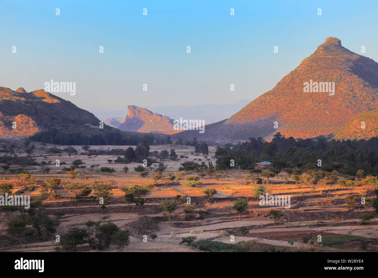 Landschaft in der Nähe von Yeha, Tigray Region, Äthiopien Stockfoto