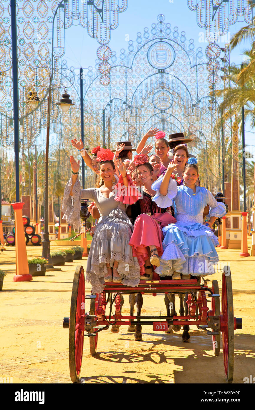 Jährliche Horse Fair, Jerez de la Frontera, Provinz Cadiz, Andalusien, Spanien Stockfoto