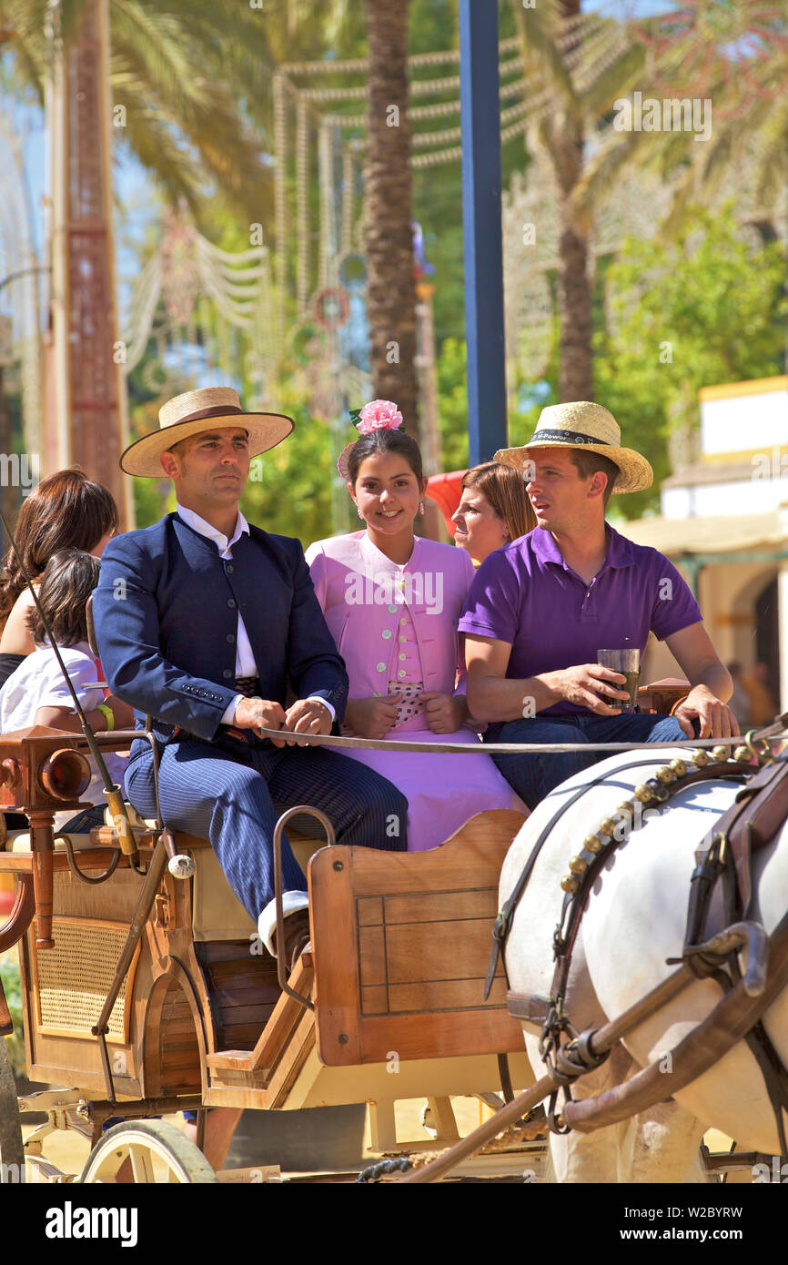 Jährliche Horse Fair, Jerez de la Frontera, Provinz Cadiz, Andalusien, Spanien Stockfoto