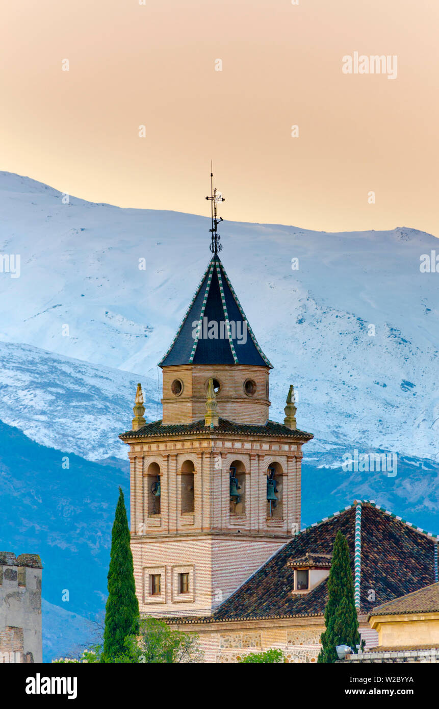Spanien, Andalusien, Provinz Granada, Granada, Alhambra und Sierra Nevada Stockfoto