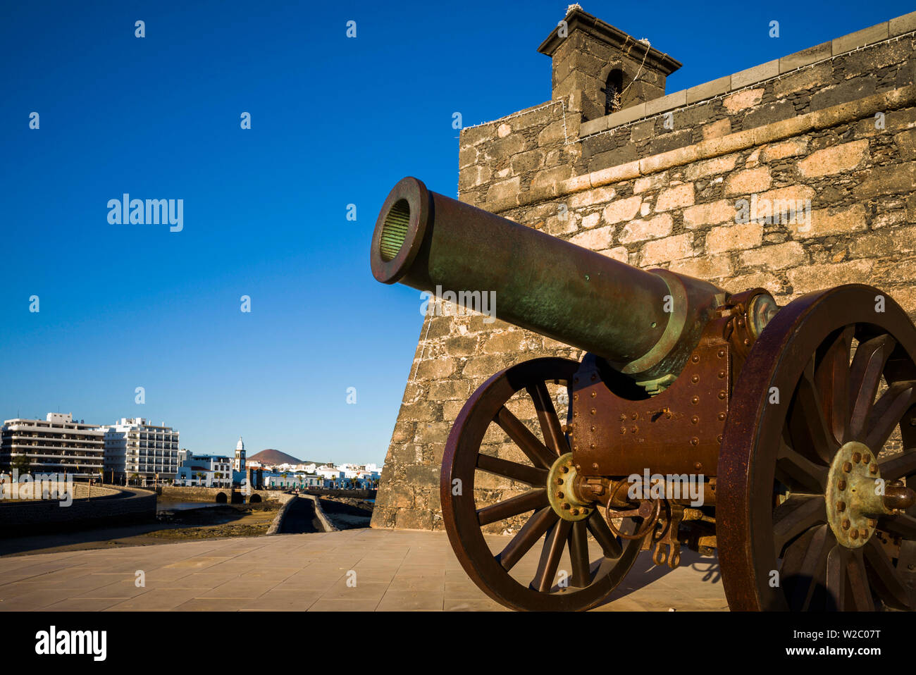 Spanien, Kanarische Inseln, Lanzarote, Arecife Castillo San Gabriel Museum, außen Stockfoto