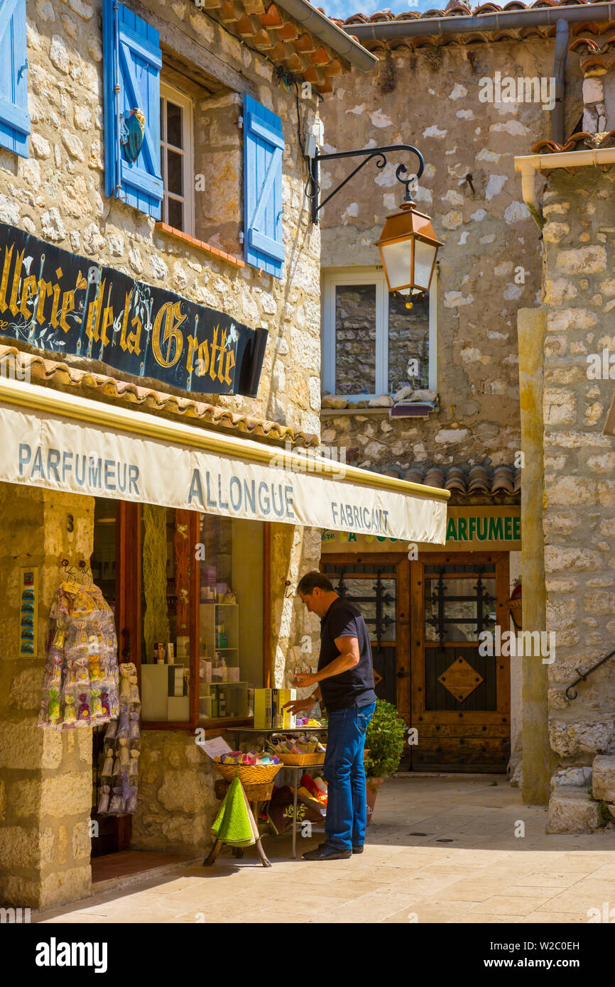 Gourdon, Alpes Maritimes, Provence-Alpes-Cote d'Azur, Französische Riviera, Frankreich Stockfoto