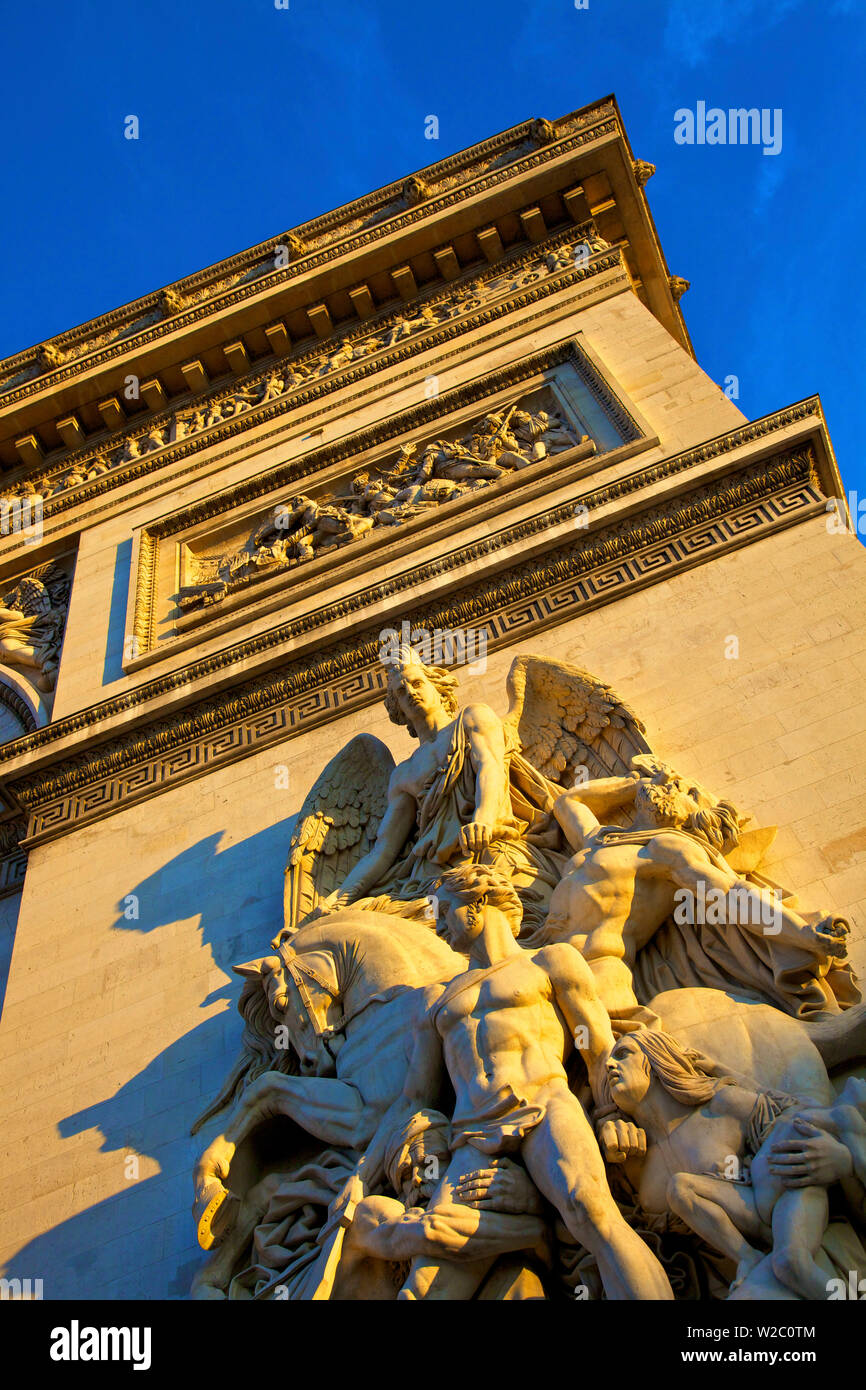 Arc de Triomphe, Paris, Frankreich, Westeuropa. Stockfoto
