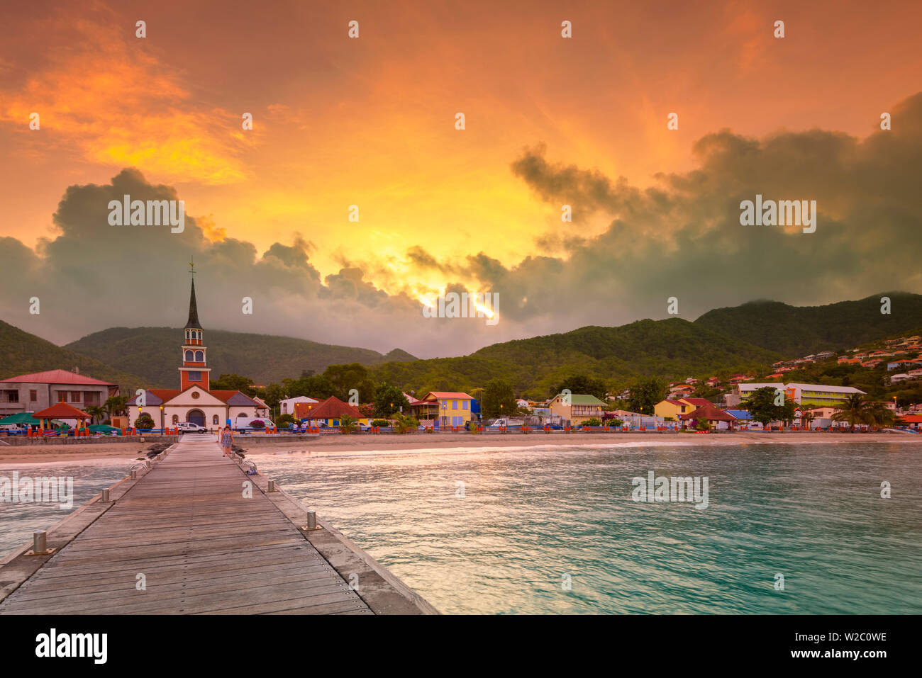 Karibik, Martinique, Les Anse d'Arlet Dorf Stockfoto
