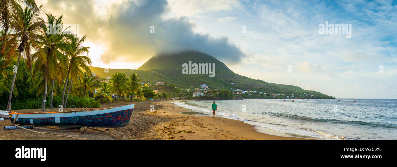 Karibik, Martinique, Les Anse d'Arlet, Petite Anse, Sunsrise Stockfoto
