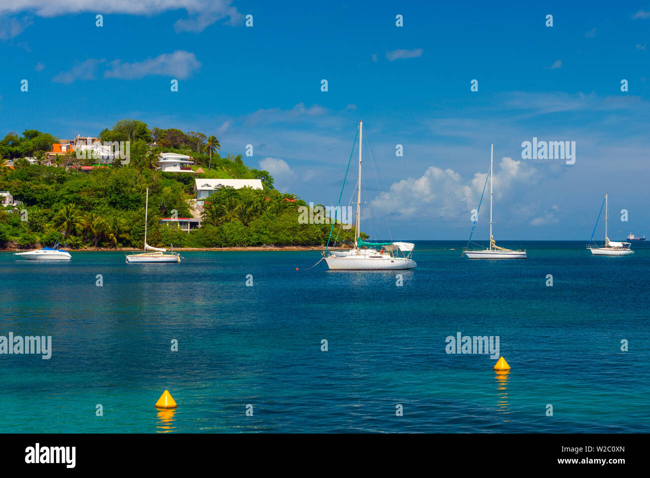 Karibik, Martinique, Pointe du Bout, Anse Strasse Mitan Stockfoto