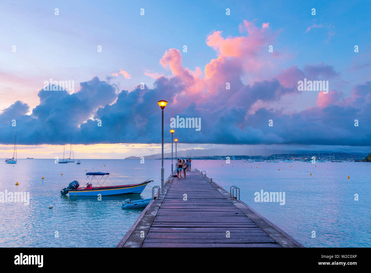 Karibik, Martinique, Pointe du Bout, Anse Strasse Mitan Stockfoto