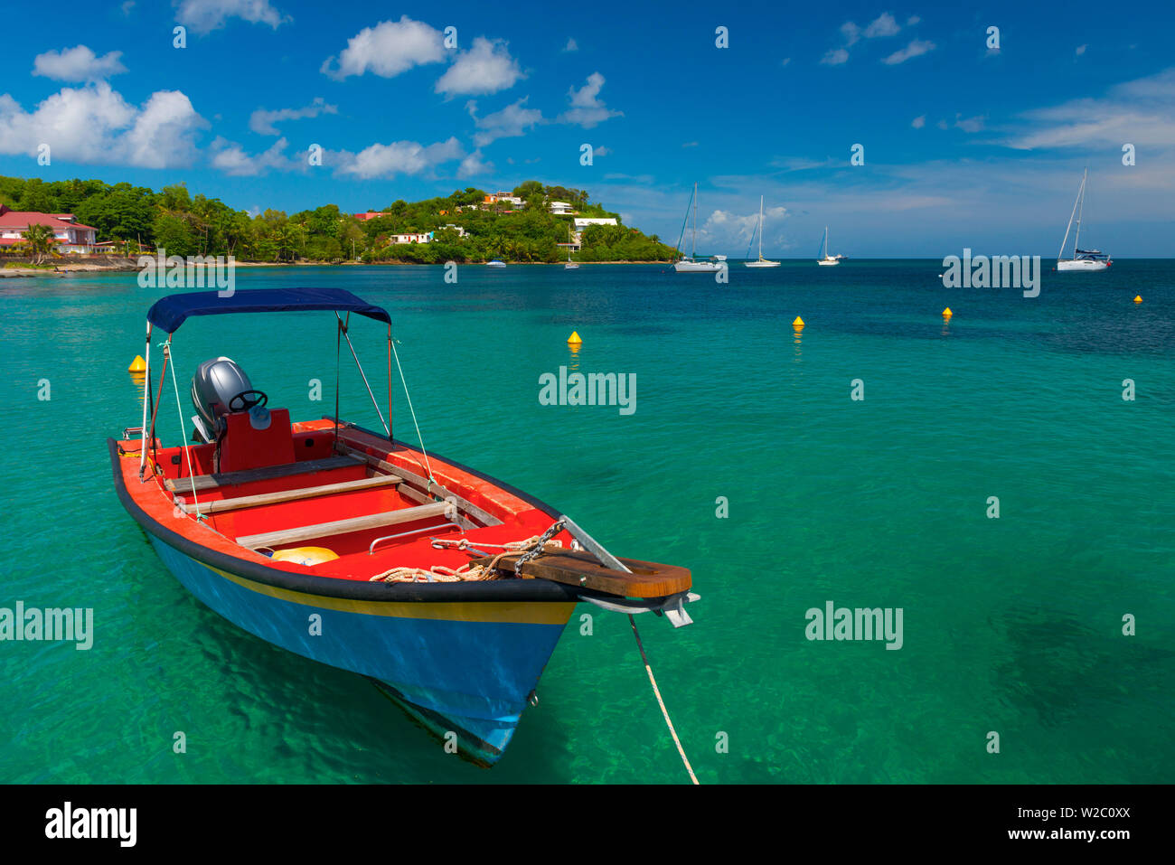 Karibik, Martinique, Pointe du Bout, Anse Strasse Mitan Stockfoto