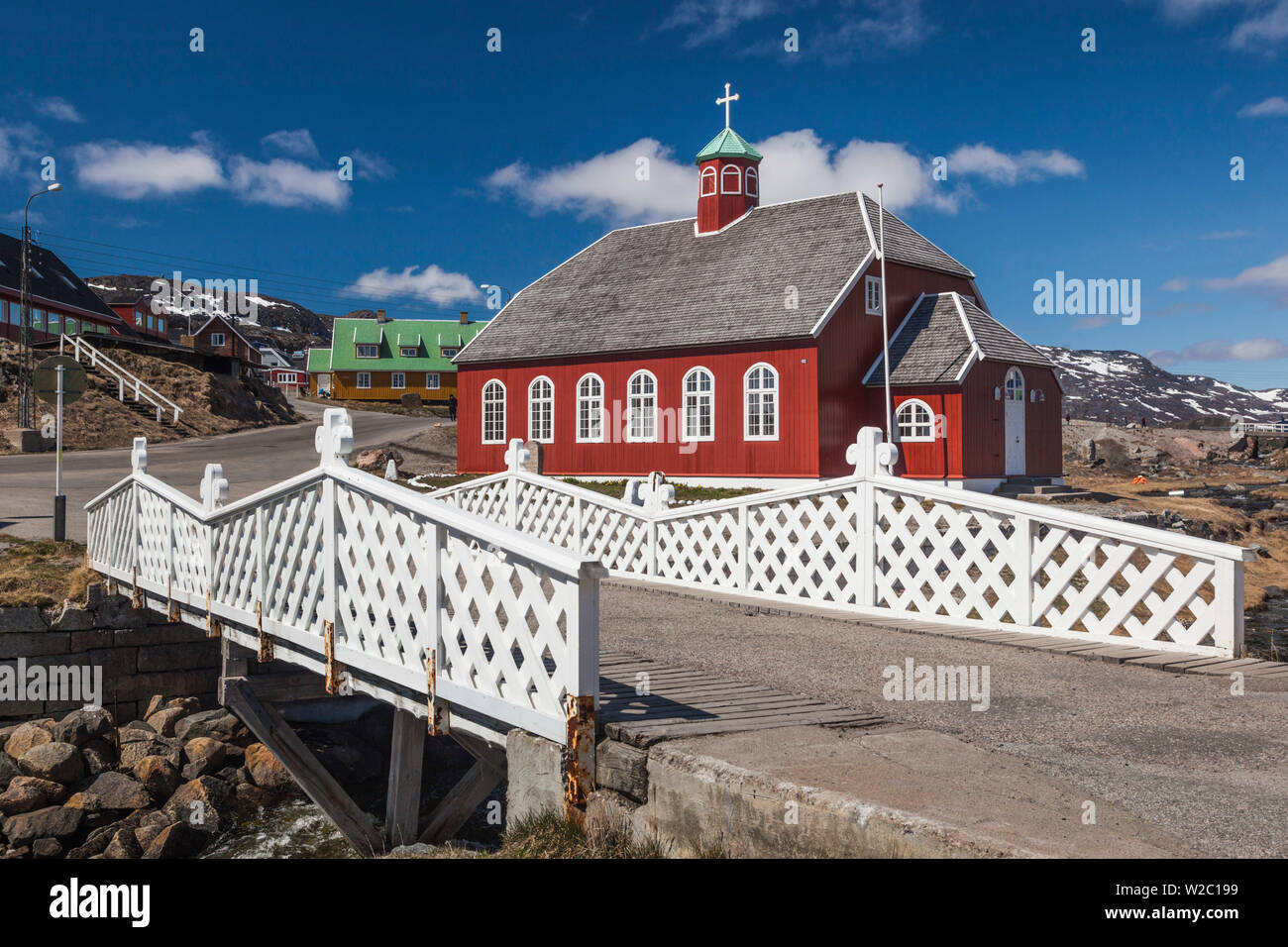 Grönland, Qaqortoq, Frelserens Kirke-Kirche Stockfoto