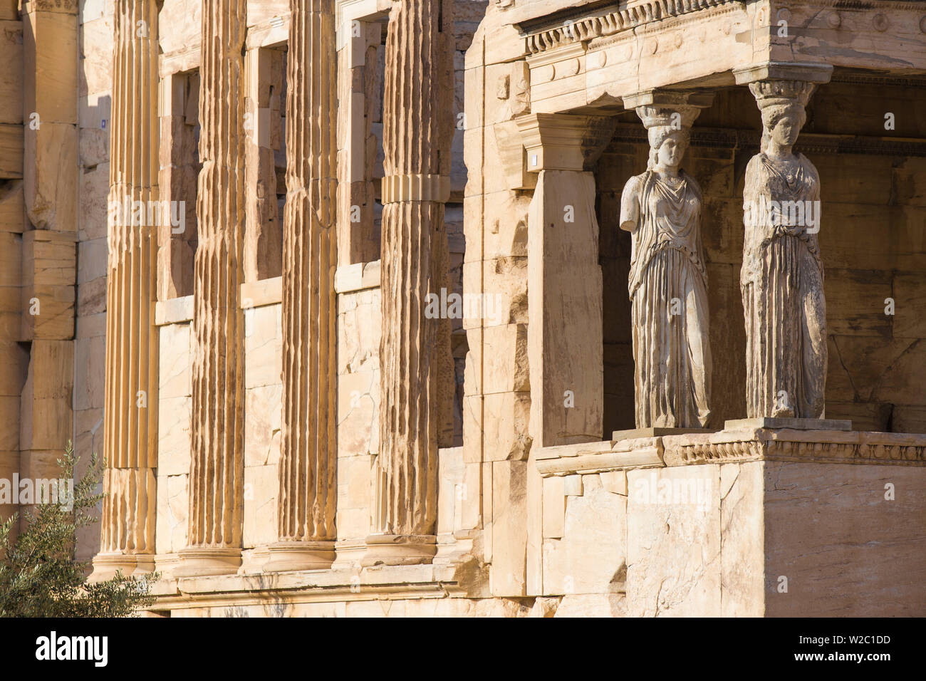 Griechenland, Attika, Athen, die Akropolis, das Erechtheion, Portal der Karyatiden Stockfoto