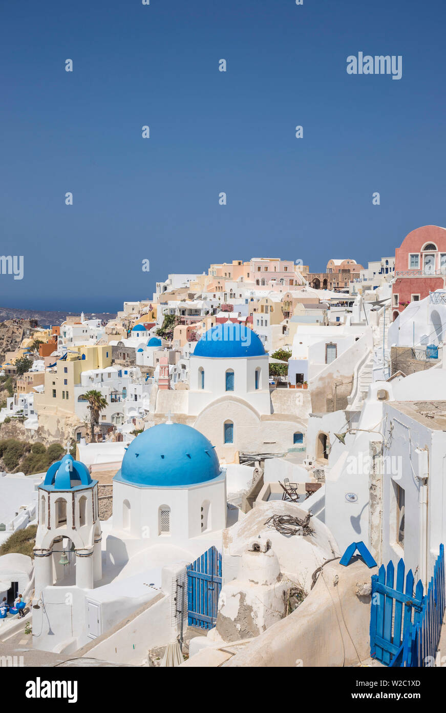 Oia, Santorini (Thira), Kykladen, Griechenland Stockfoto