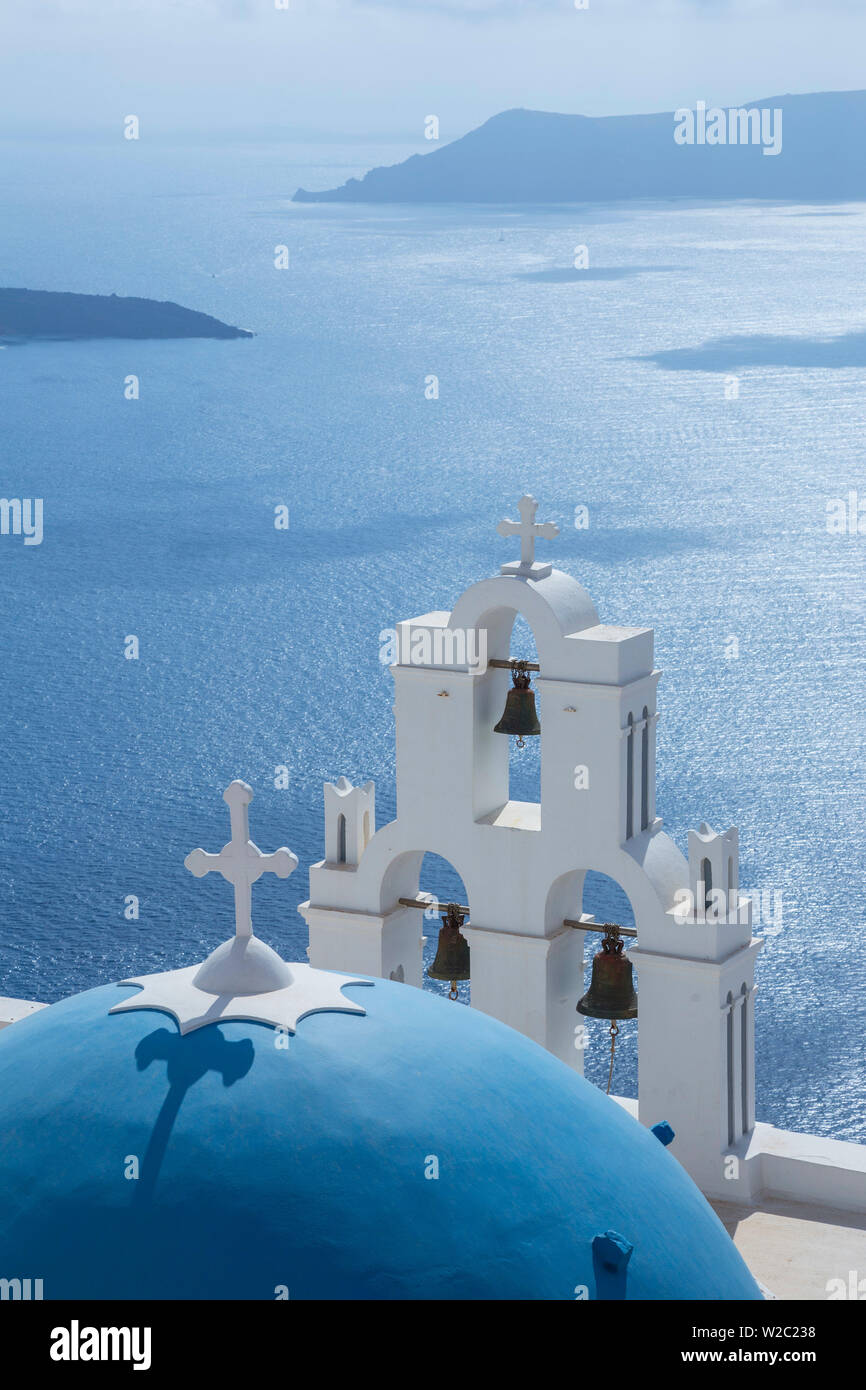 Firostefani, Fira, Santorini (Thira), Kykladen, Griechenland Stockfoto