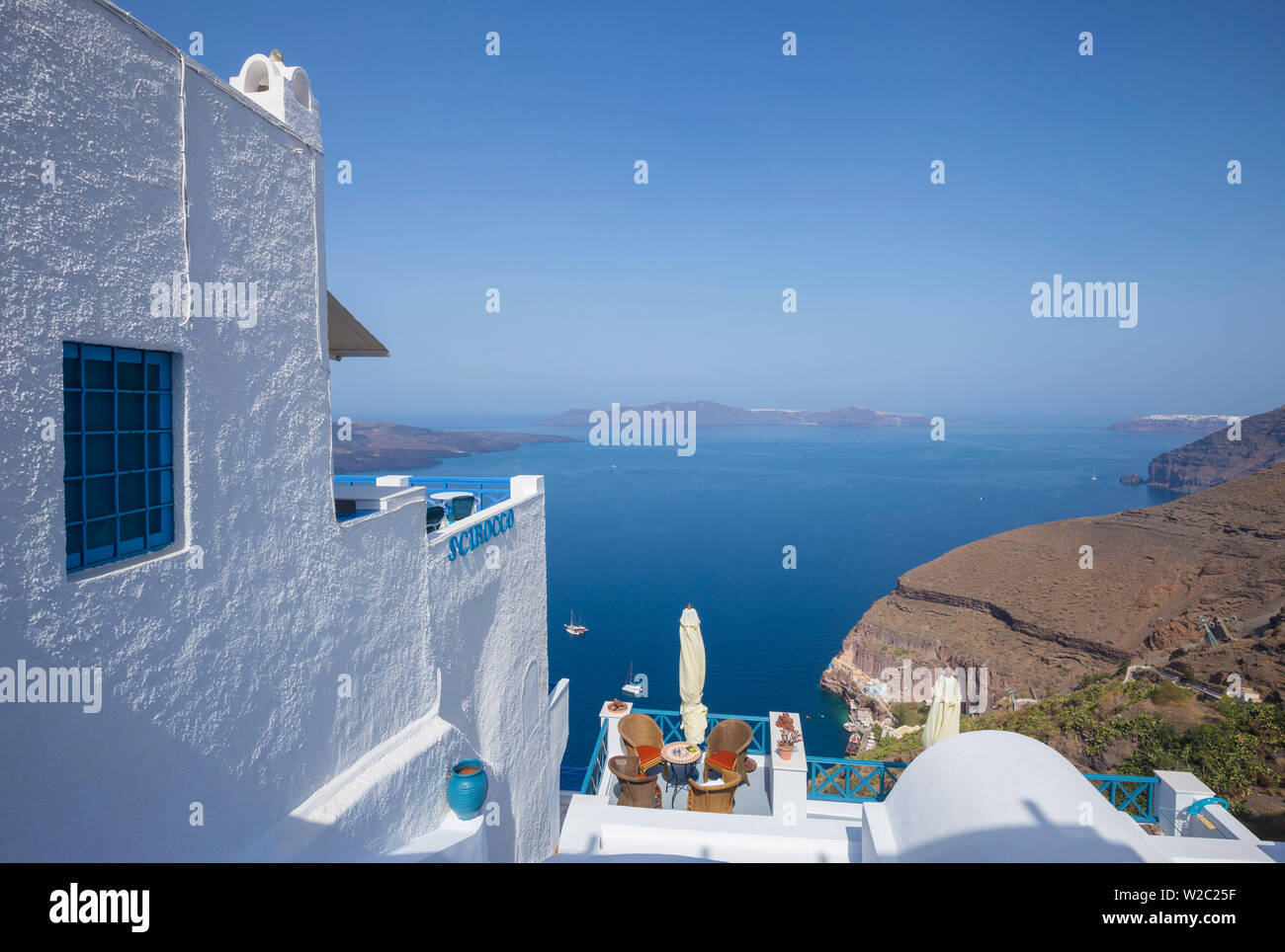 Fira, Santorini (Thira), Kykladen, Griechenland Stockfoto