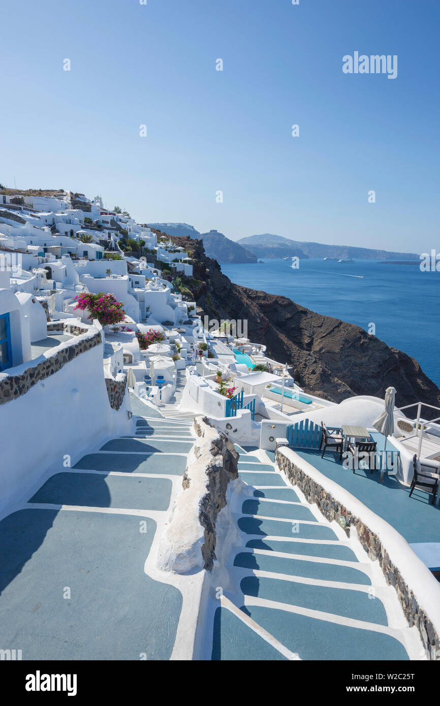 Oia, Santorini (Thira), Kykladen, Griechenland Stockfoto