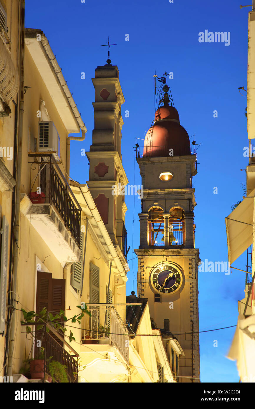 St. Spyridon Kirche, Altstadt von Korfu, Corfu, Ionische Inseln, griechische Inseln, Griechenland, Europa Stockfoto