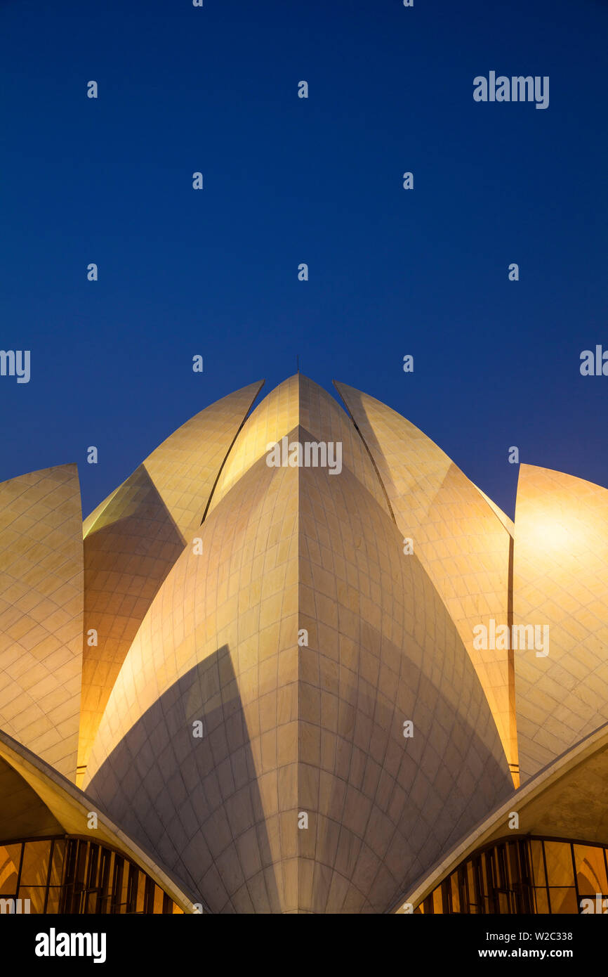 Indien, Delhi, New Delhi, Bahai Haus der Andacht wissen als der Lotus Tempel Stockfoto