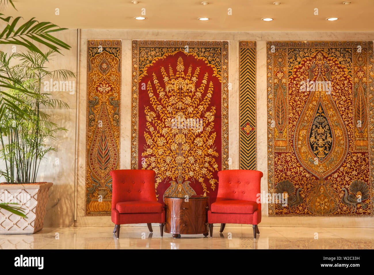 Indien, Delhi, New Delhi, Interieur des Taj Mahal Hotel Stockfoto