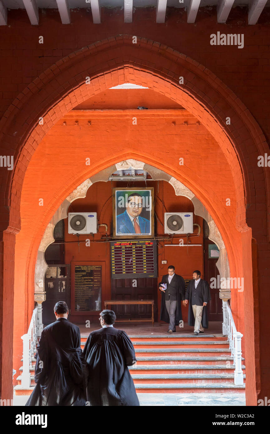 Chennai High Court, Chennai (Madras), Tamil Nadu, Indien Stockfoto