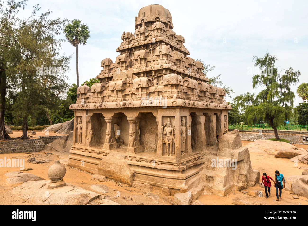 Tempel, Mamallapuram, Tamil Nadu, Indien Stockfoto