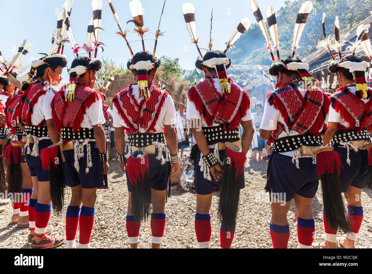 Angami Stamm, Hornbill Festival, Nagaland, NE Indien Stockfoto