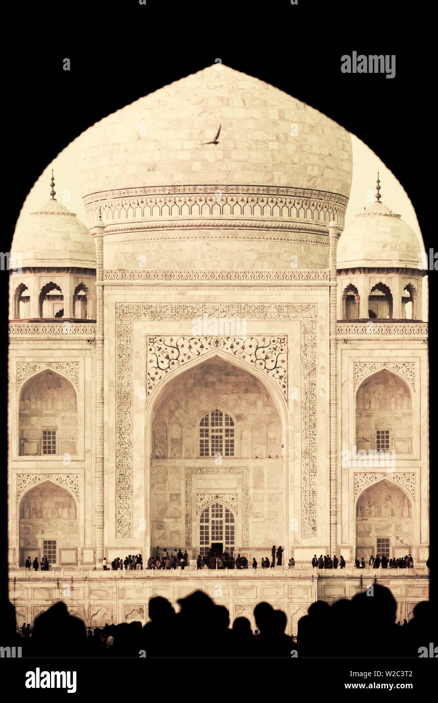 Indien, Uttar Pradesh, Agra, Taj Mahal (UNESCO-Website) Stockfoto