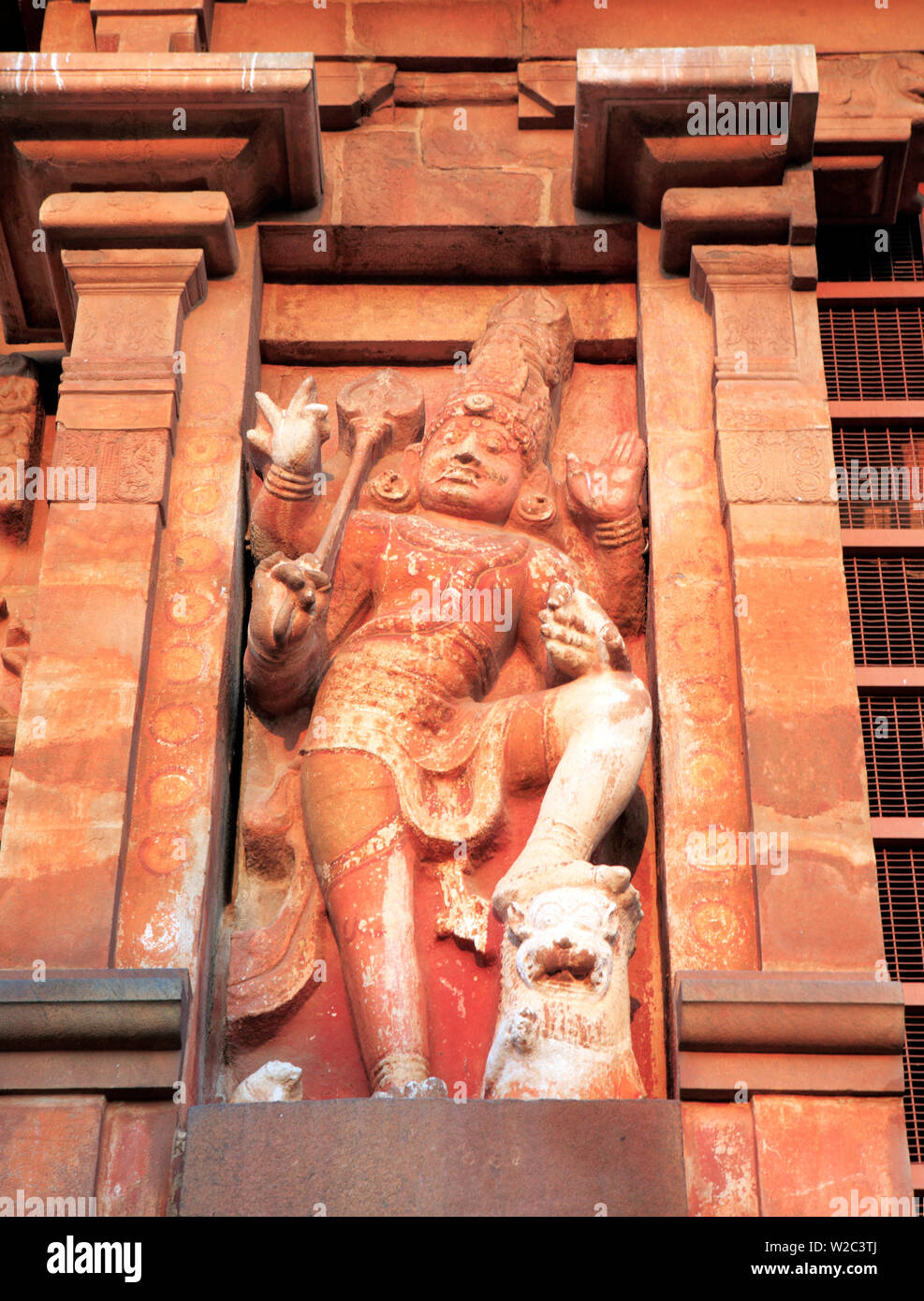 Brihadeeswarar Tempels (11. Jahrhundert), Thanjavur, Tamil Nadu, Indien Stockfoto