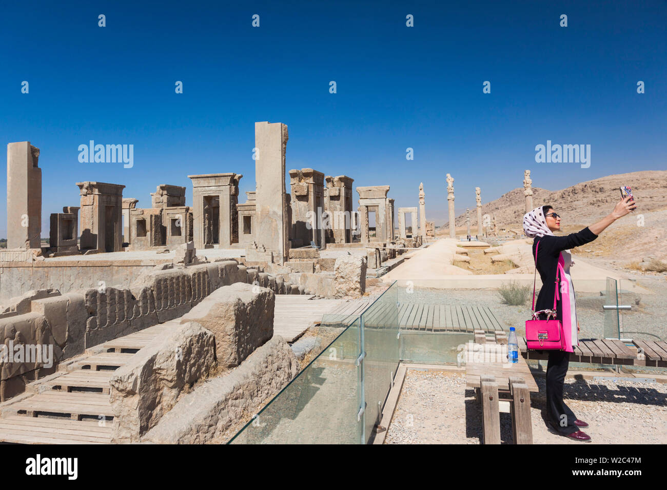 Zentraliran, Persepolis, Iran, 6. Jahrhundert v. Chr. alte Stadt, Apadana Palast Stockfoto