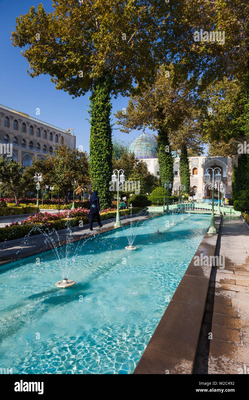 Iran, Iran, Esfahan, Hotel Abbasi, Hof Stockfoto