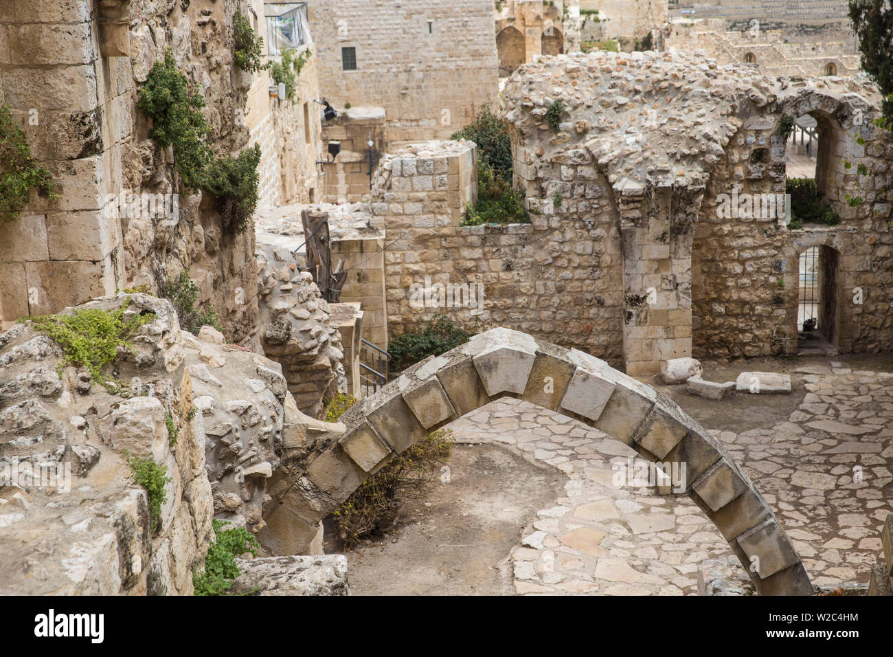 Israel, Jerusalem, Altstadt, Alte Ruinen im Jüdischen Viertel Stockfoto