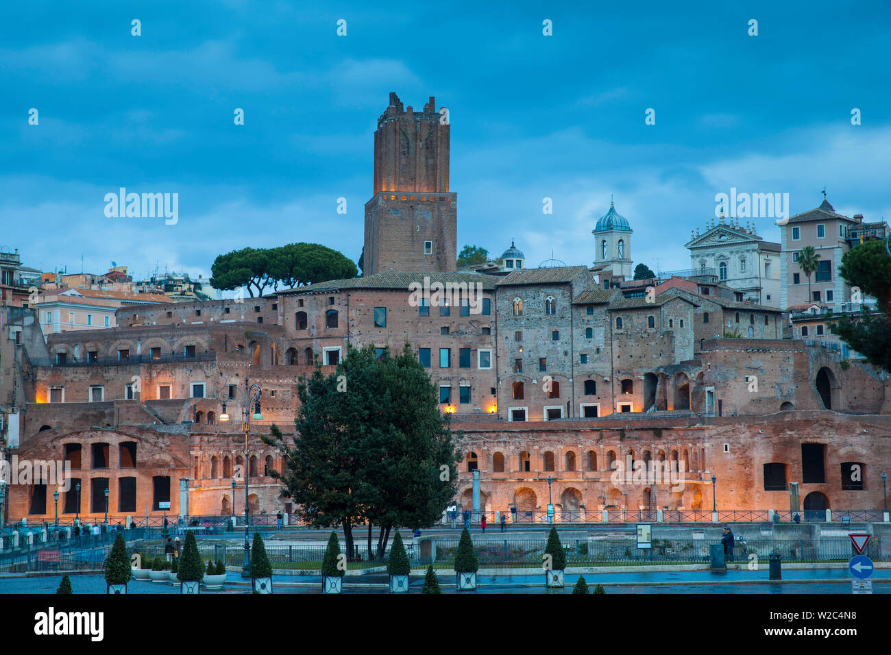 Italien, Latium, Rom, Ansicht von Mercati di Traiano - der Trajan Markt Stockfoto