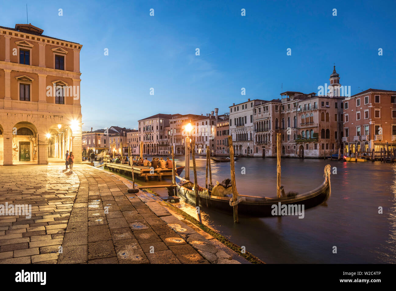 Campo Erberia, Grand Canal, Venice, Italien Stockfoto
