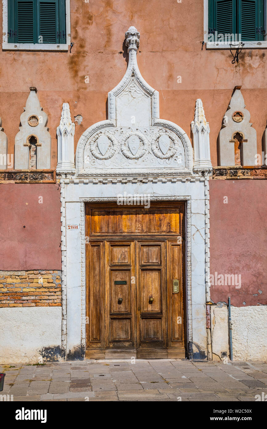 Tür, Castello, Venice, Italien Stockfoto