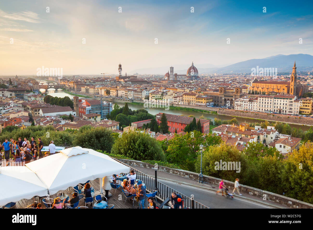 Ansicht der Stadt von Piazza Michelangelo, Florenz, Toskana, Italien. Stockfoto