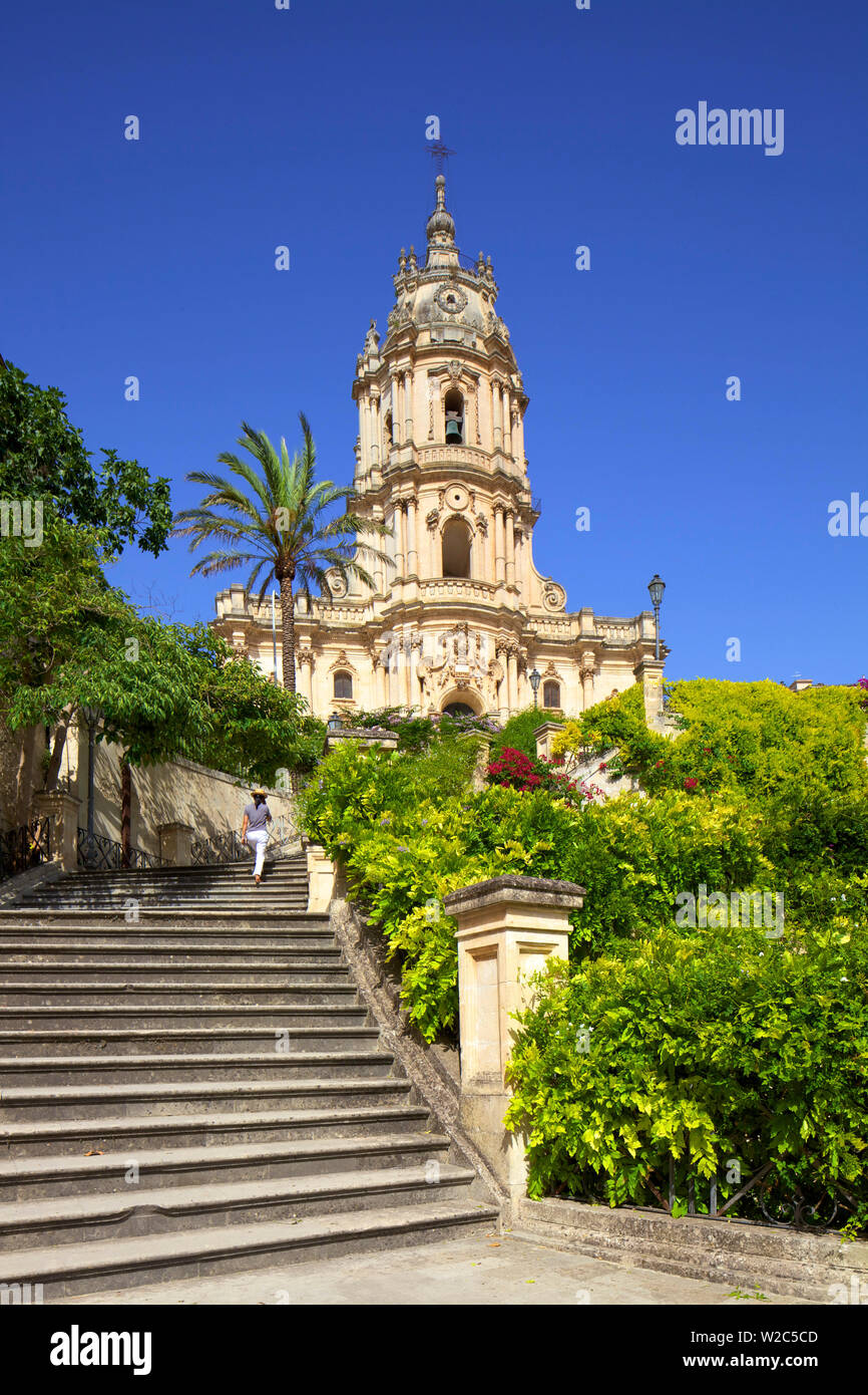 Kathedrale von San Giorgio, Modica, Sizilien, Italien Stockfoto