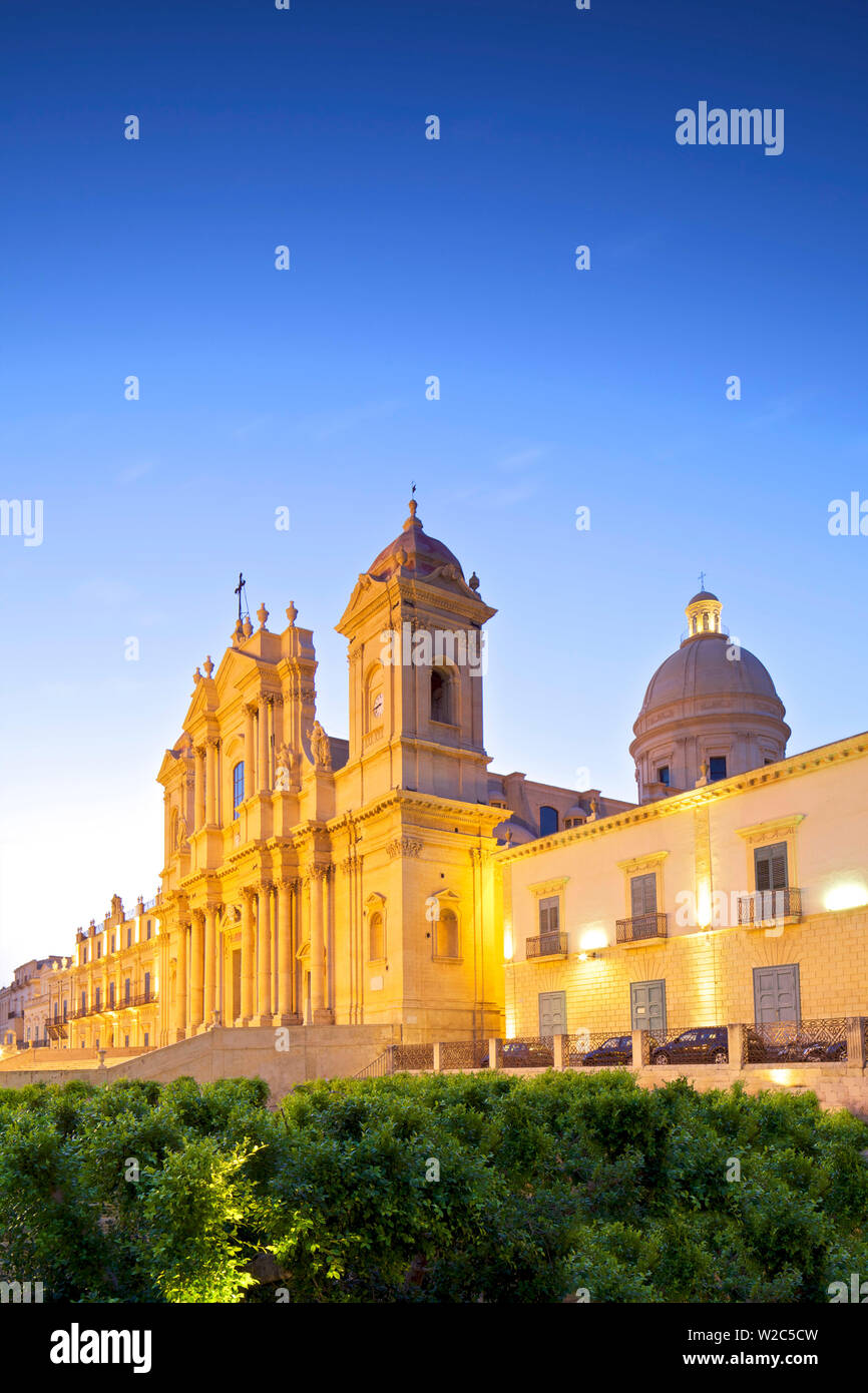 San Nicolo Kathedrale, Noto, Sizilien, Italien Stockfoto