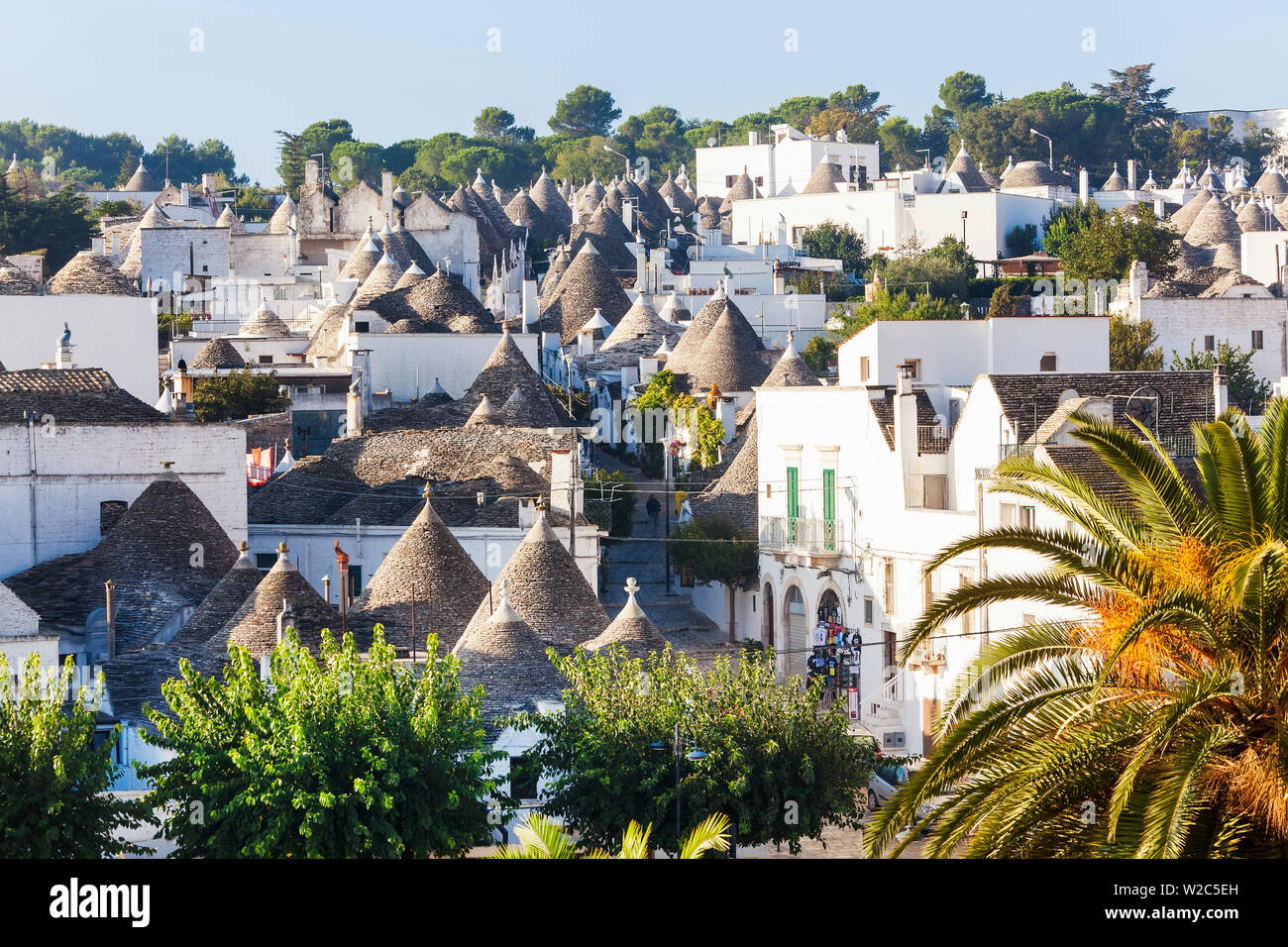 Trulli Häuser, Alberobello, Apulien, Puglia, Italien Stockfoto