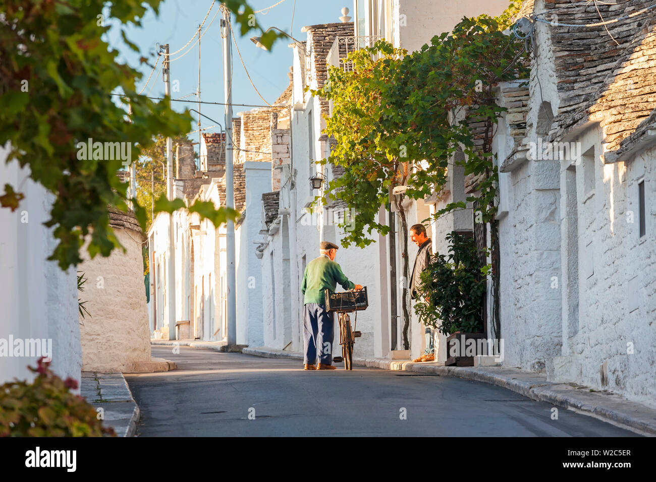 Trulli Häuser; Alberobello; Apulien; Puglia; Italien Stockfoto