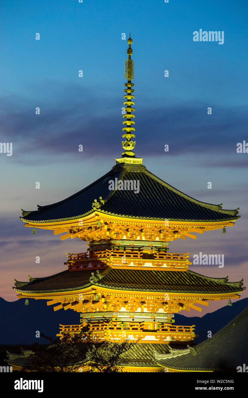 Japan, Kyoto, Kyoto, Kiyomizu-dera Tempel, Dreistöckigen Pagode Stockfoto