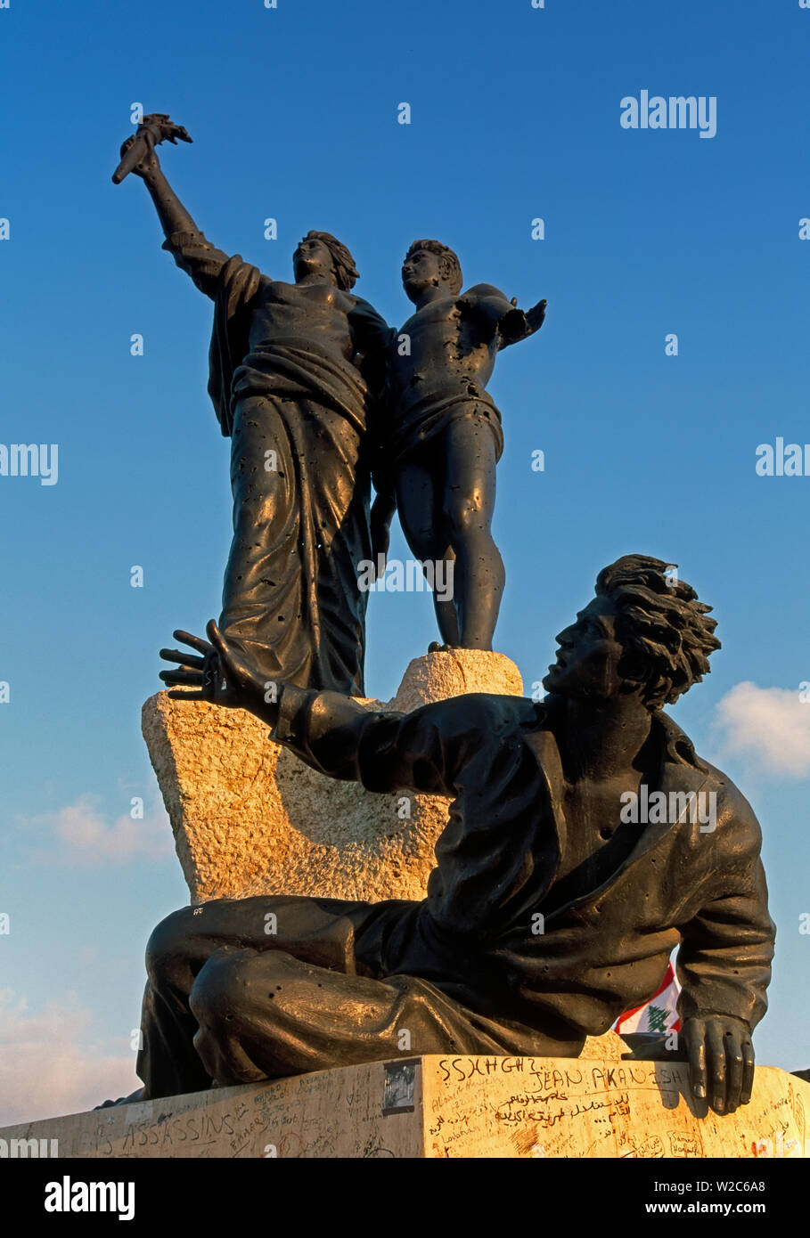 Märtyrer Statue, Märtyrer-Platz, Innenstadt, Beirut, Libanon, Naher Osten Stockfoto