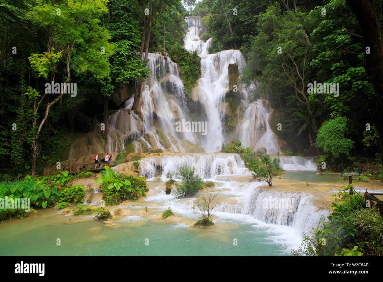 Tad Kouang Si Wasserfälle, Luang Prabang, Laos Stockfoto