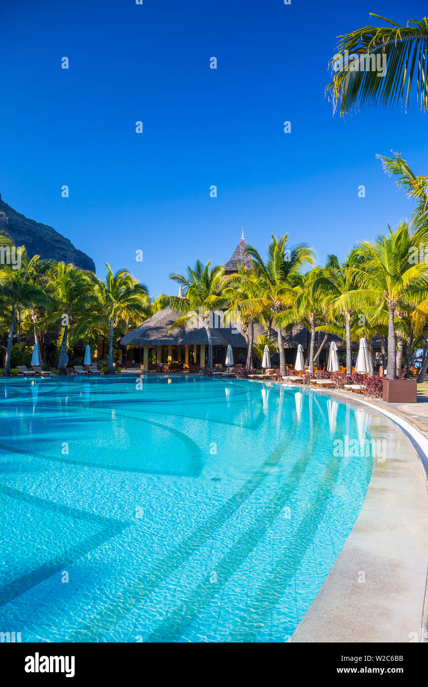 Beachcomber Paradis Hotel, Le Morne Brabant Halbinsel, Black River (Riviere Noire), Westküste Mauritius Stockfoto