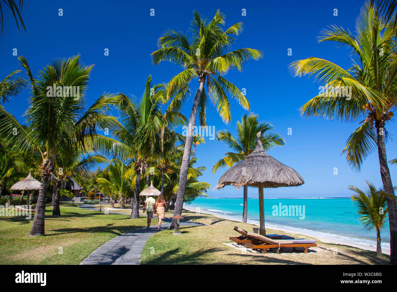 Beachcomber Dinarobin Hotel, Halbinsel Le Morne Brabant, Black River (Riviere Noire), Westküste Mauritius Stockfoto