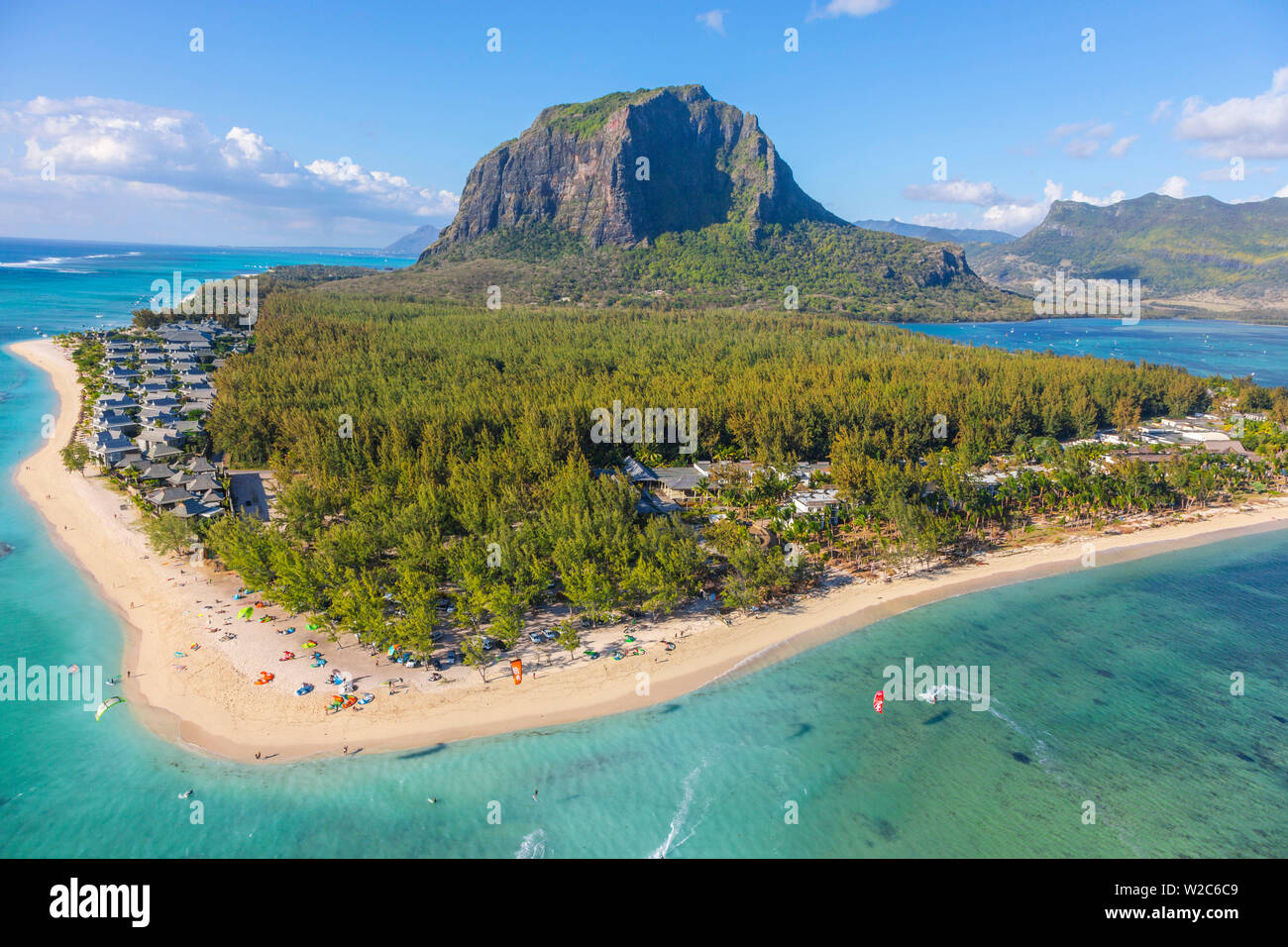Halbinsel Le Morne Brabant, Black River (Riviere Noire), Westküste Mauritius Stockfoto