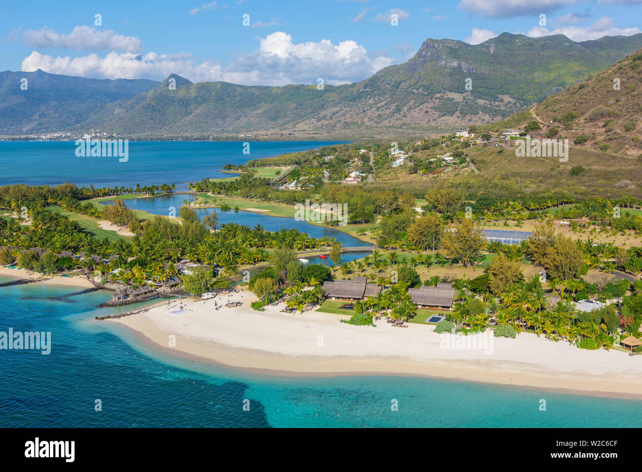 Beachcomber Paradis Hotel, Le Morne Brabant Halbinsel, Black River (Riviere Noire), Westküste Mauritius Stockfoto