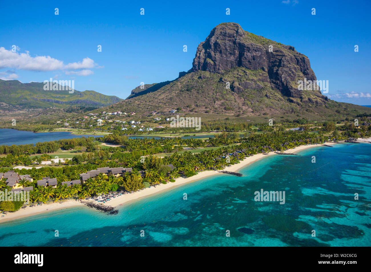 Halbinsel Le Morne Brabant, Black River (Riviere Noire), Westküste Mauritius Stockfoto
