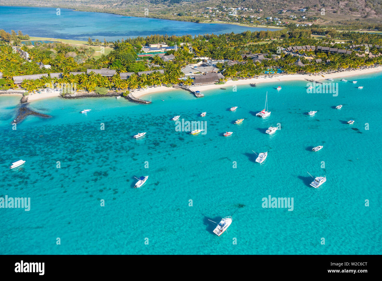 Halbinsel Le Morne Brabant, Black River (Riviere Noire), Westküste Mauritius Stockfoto
