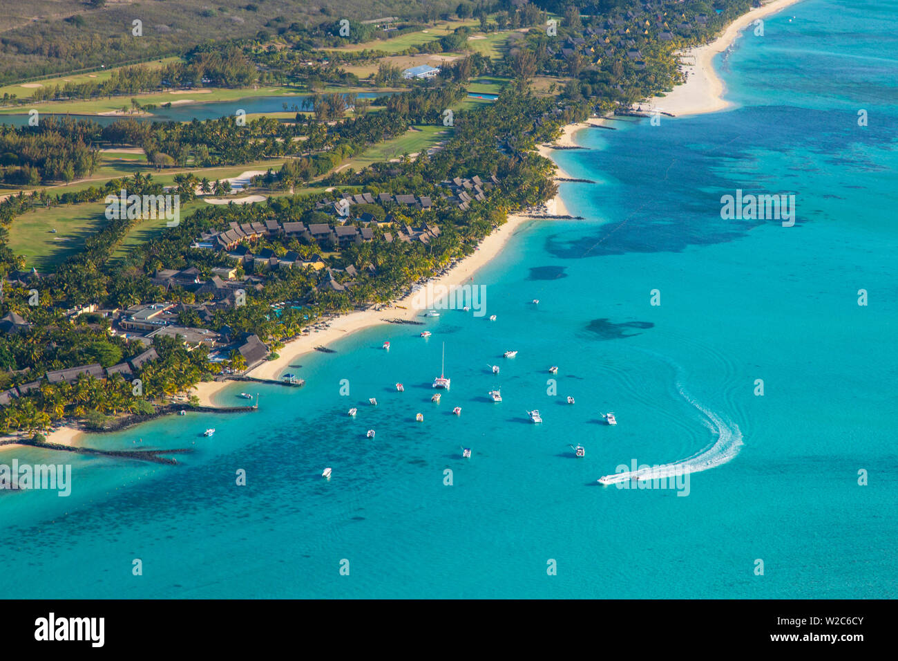 Halbinsel Le Morne Brabant, Black River (Riviere Noire), Westküste Mauritius Stockfoto