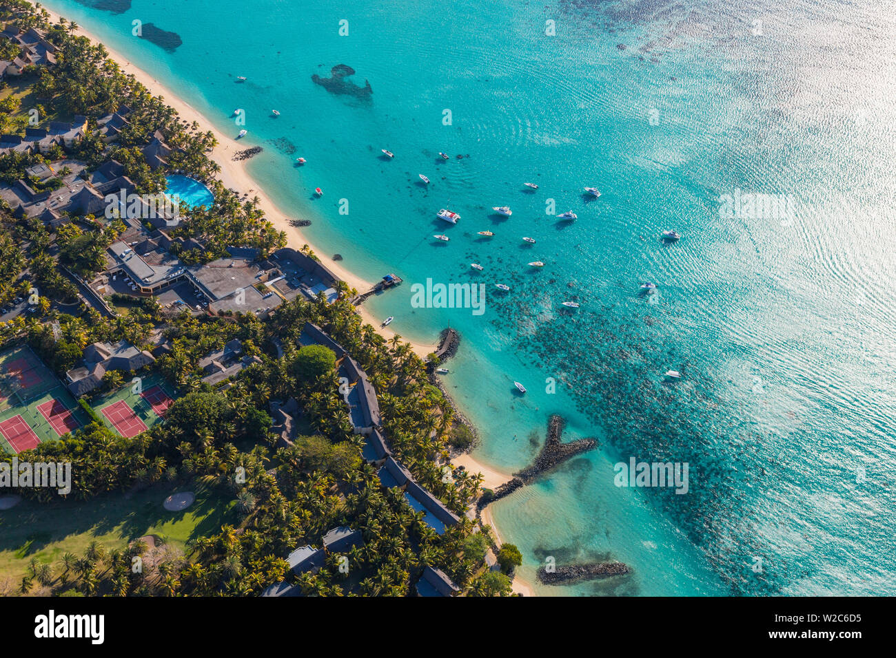Beachcomber Paradis Hotel, Le Morne Brabant Halbinsel, Black River (Riviere Noire), Westküste Mauritius Stockfoto