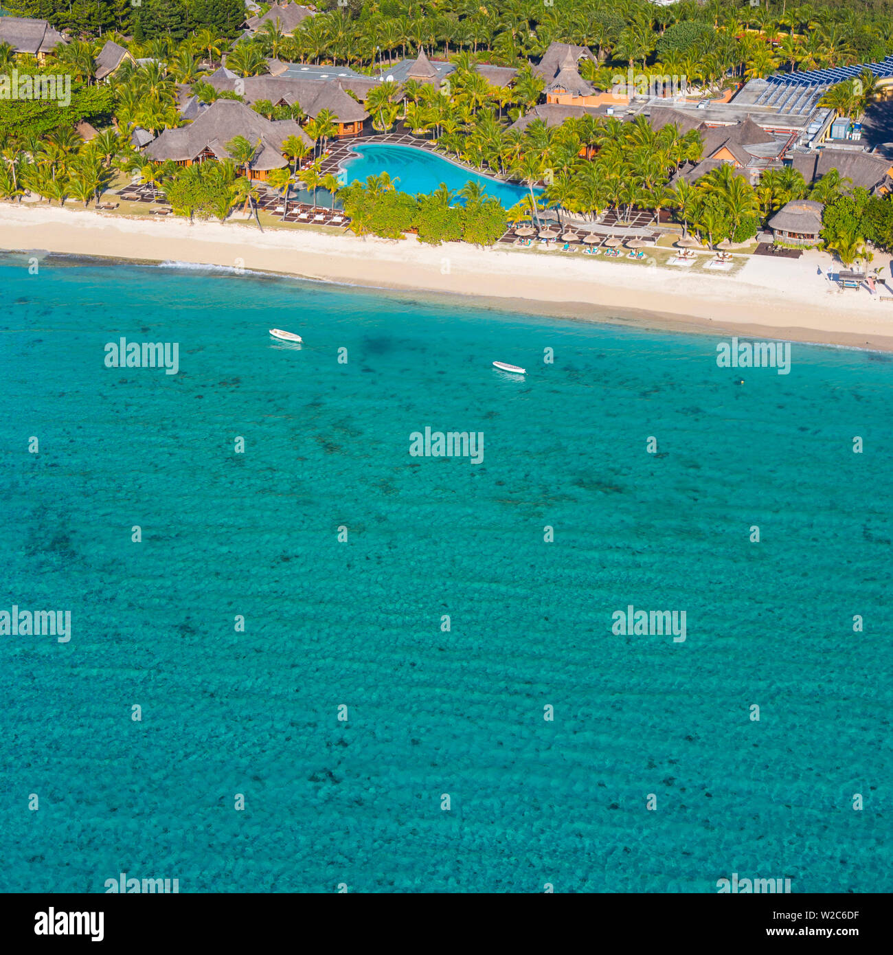 Beachcomber Dinarobin Hotel, Halbinsel Le Morne Brabant, Black River (Riviere Noire), Westküste Mauritius Stockfoto